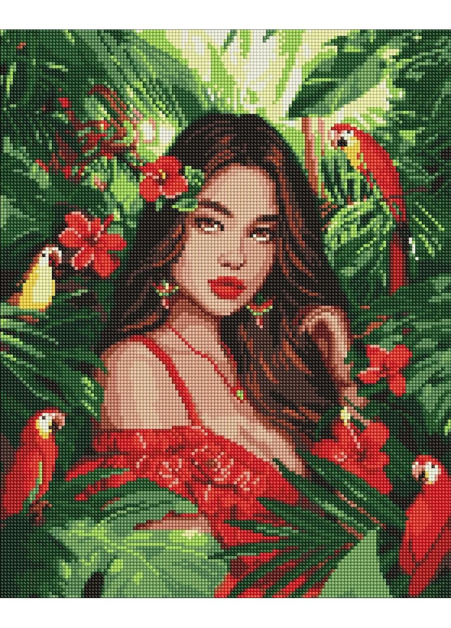 Набір з алмазною мозаїкою "Тропічна принцеса" 40×50 см (AMO8061) Ідейка (360740184)