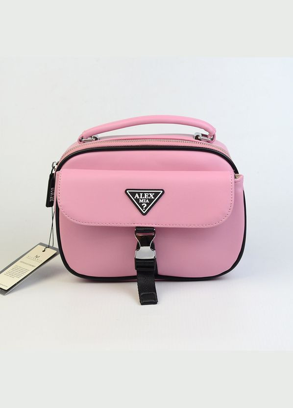 Розовая женская маленькая молодежная сумка кросс боди через плечо Alex&Mia (338182416)