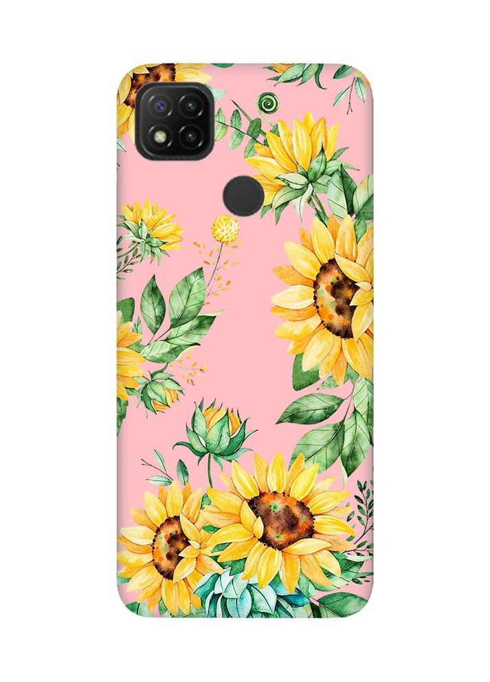 Матовый чехол на Xiaomi Redmi 9C/10A:: Подсолнухи (принт 288) Creative (360689942)