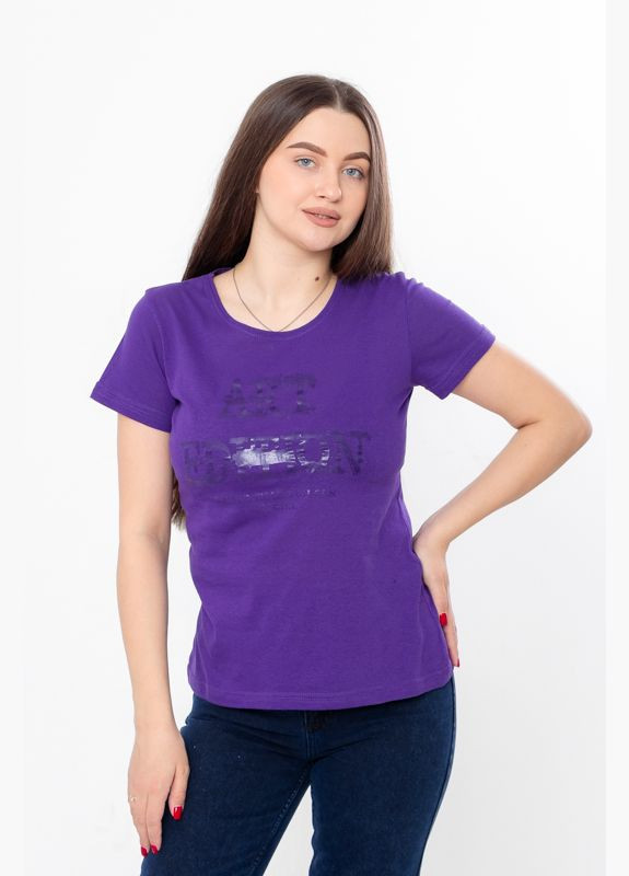 Фіолетова літня футболка жіноча з коротким рукавом Носи своє