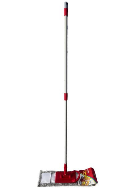 Швабра плоская 40 см с телескопической металлической ручкой и насадкой из микрофибры 42х13 см (VZ2273) Vezzer (365806649)