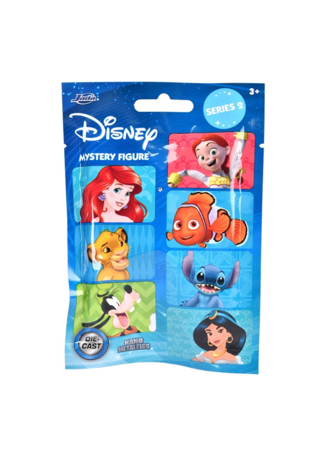 Коллекционная металлическая фигурка Дисней, высота 4 см, 12 видов, дисплей 24 шт, С+ Jada (324110029)