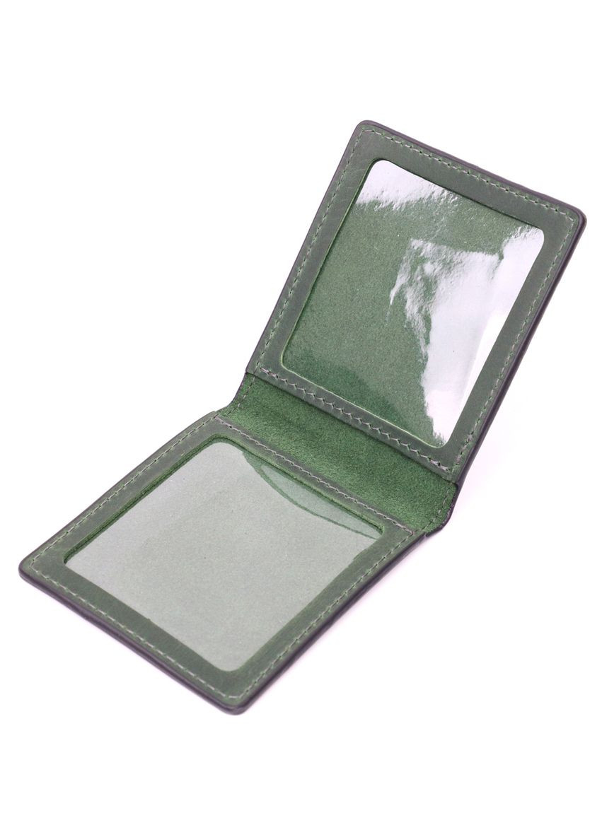 Качественная кожаная обложка на удостоверение участника боевых действий GRANDE PELLE зеленая (sku_11664) No Brand (327819539)