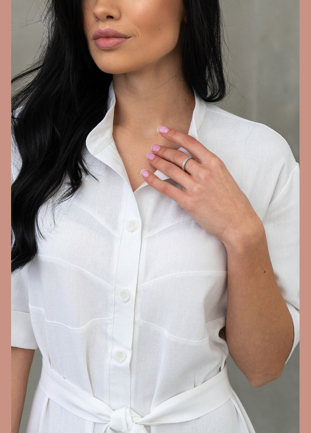 Белое деловое, кэжуал, праздничный платье ри мари лусия ск 0324 рубашка RiMari