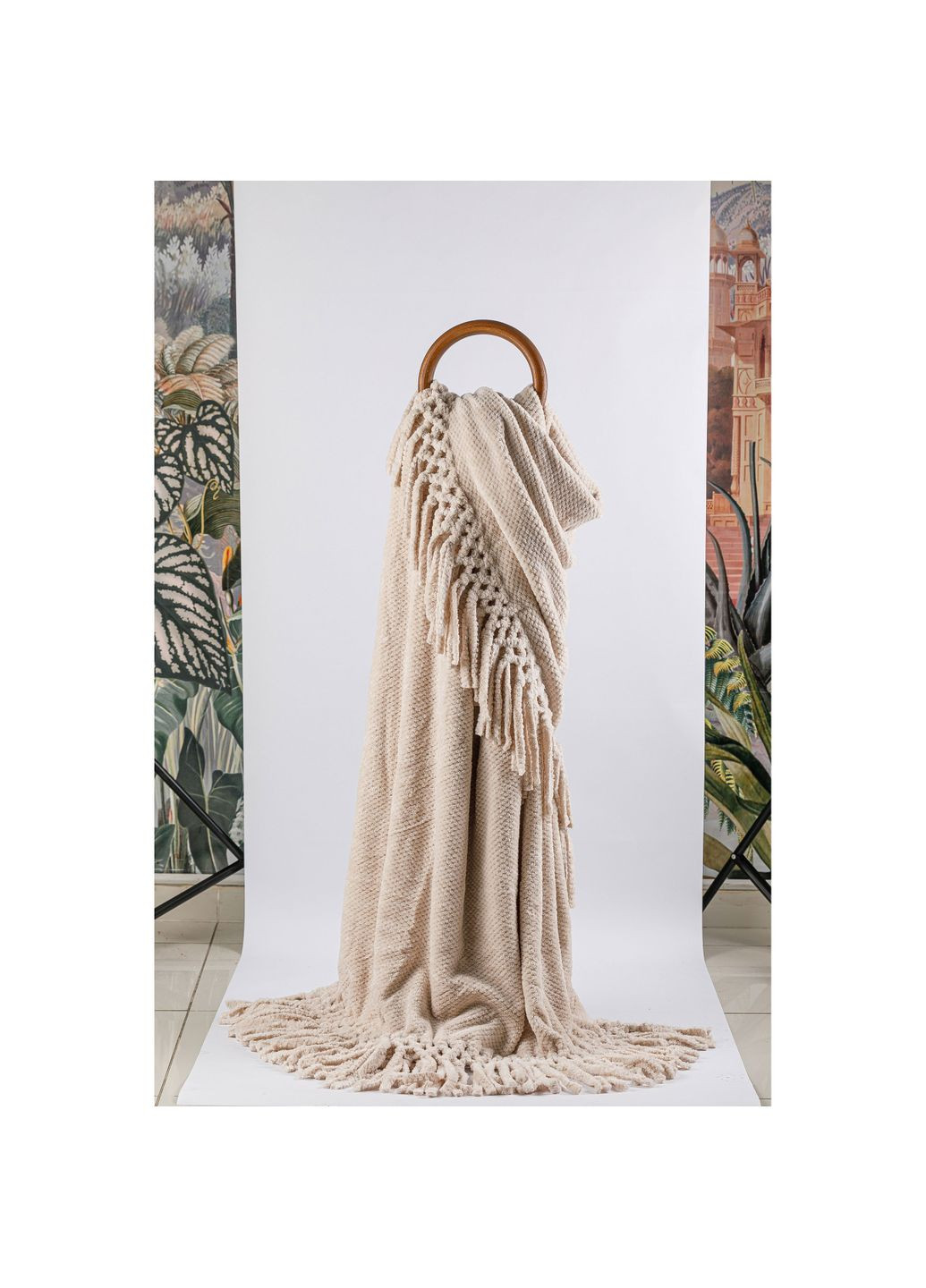 Плед Nappa Favo soft bej флис Tivolyo Home (322918668)