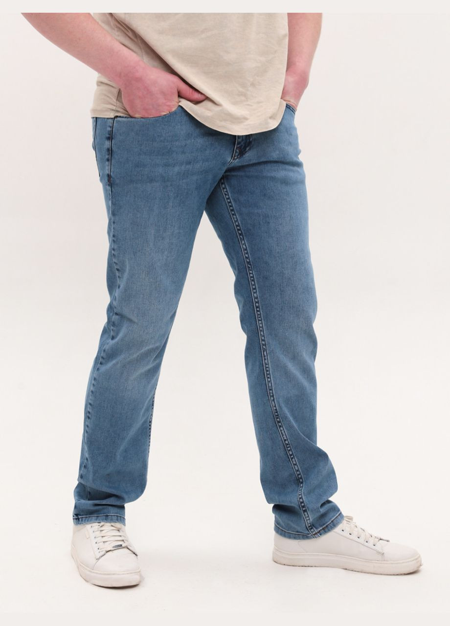 Джинси чоловічі блакитні прямі зі стрейчем ARCHILES Пряма (327038625)