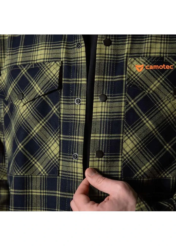 Комбінована сорочка буревій logo orange lime green/navy Camotec