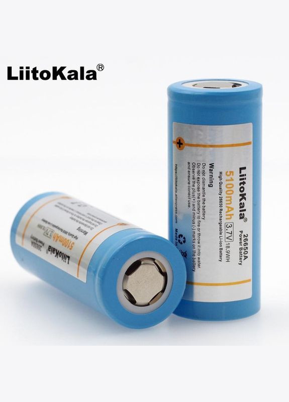 Акумулятор 26650A 5100mAh 3.7v 18.9Wh Li-ion LiitoKala (322701281)