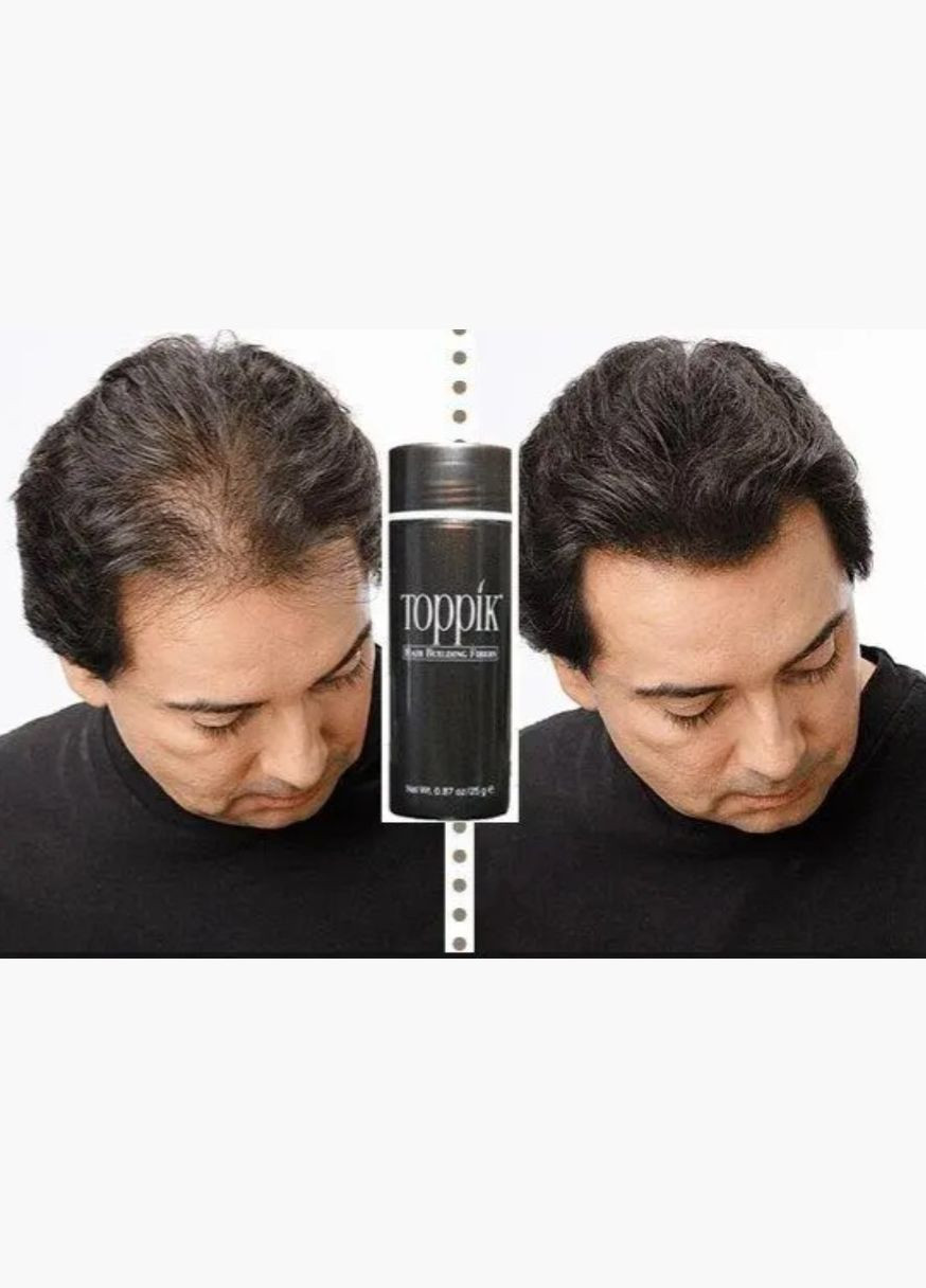 Загущувач для волосся (пудра) Hair Building Fibers чорний black ( код: b-01 ) Toppik (331613599)