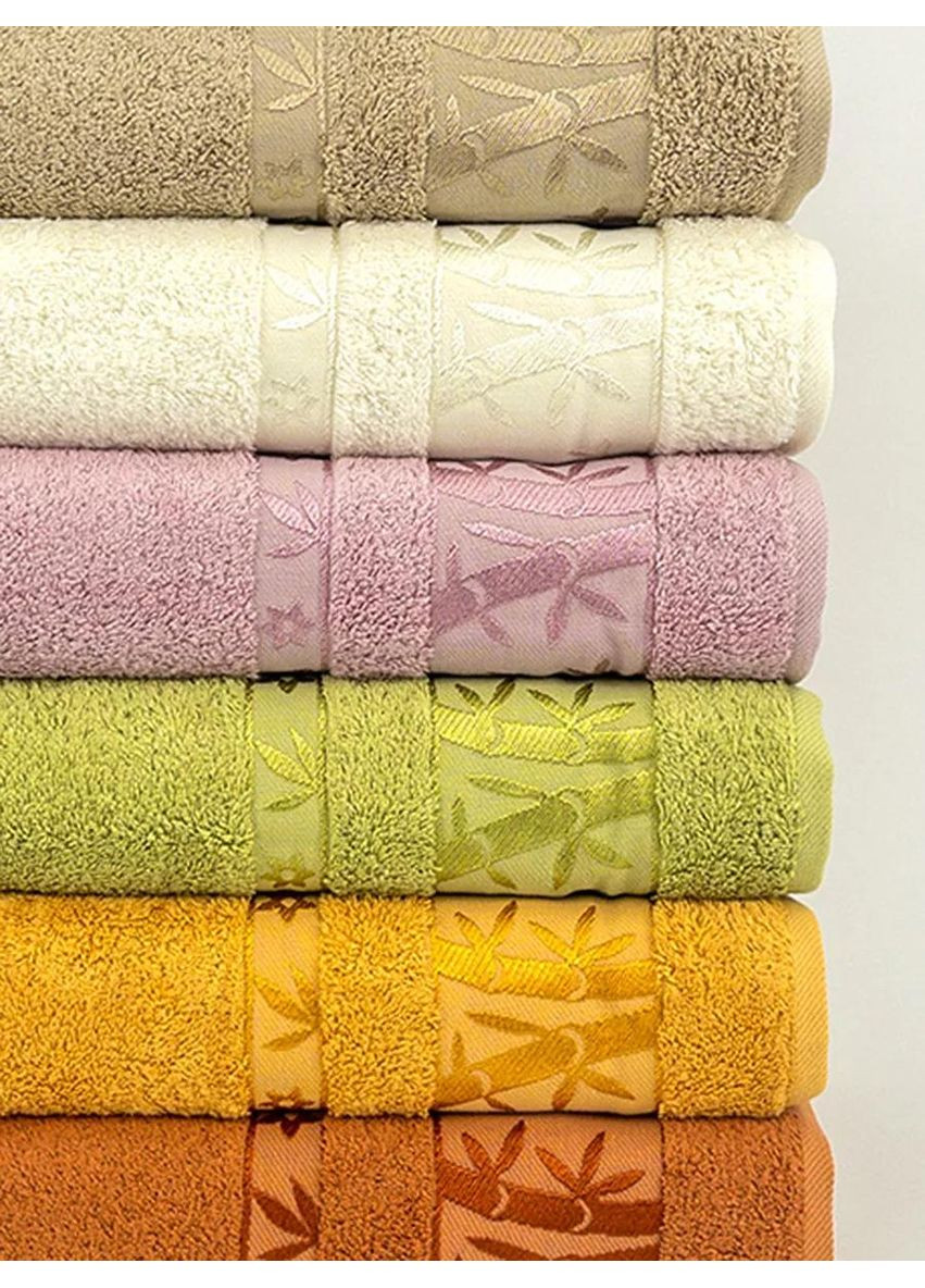 Полотенце (6 шт.), 50х90 см Pupilla цветочный комбинированный