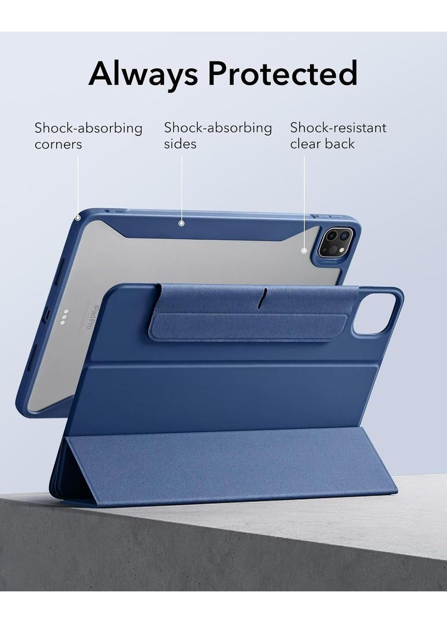 Чохол для iPad Pro 11" з тримачем для стилусу, знімним магнітним чохлом, вертикальною підставкою, для планшету темно-синій ESR (364273417)