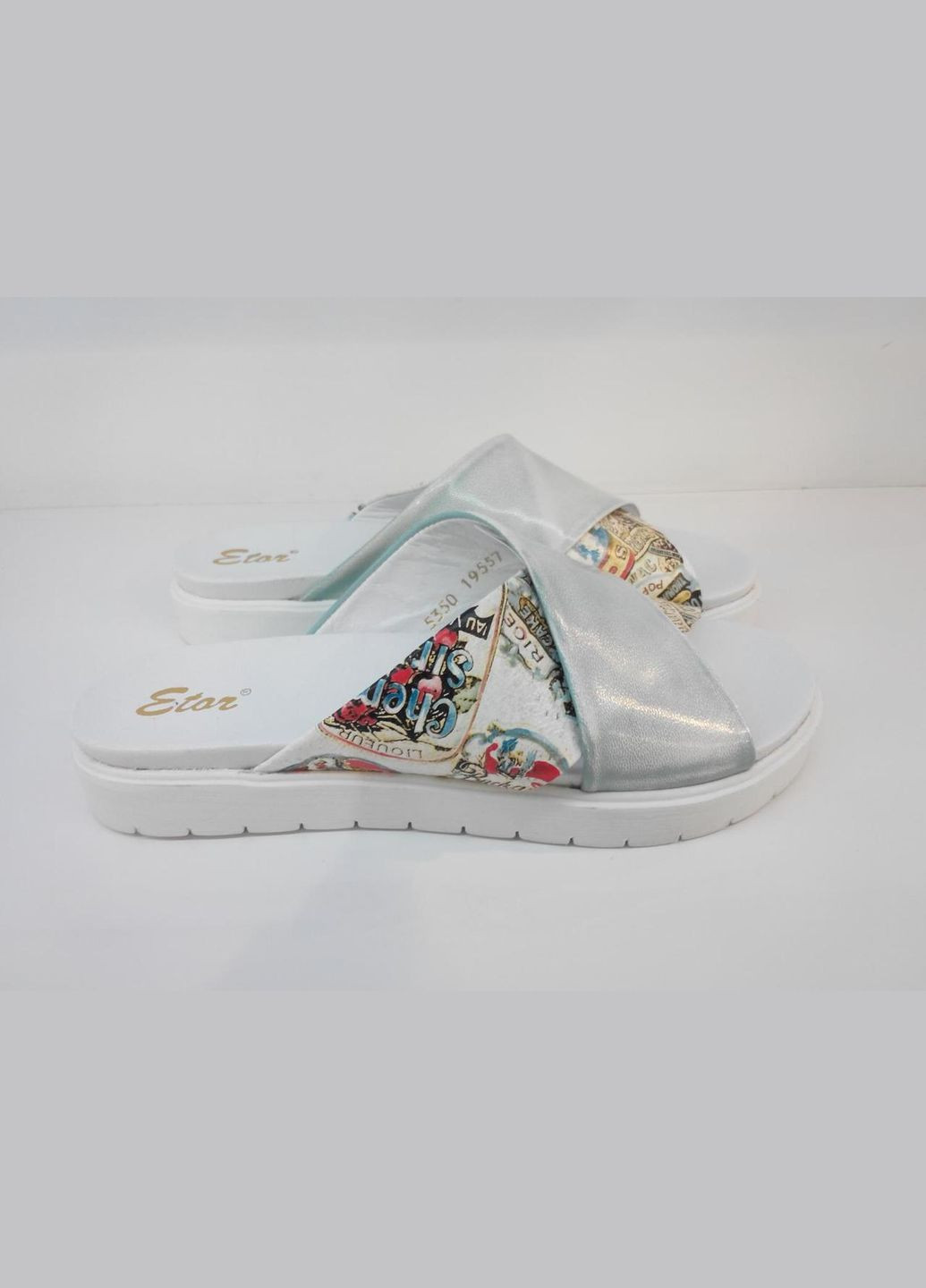 Голубые шлепанцы 5350-56153-40 голубой Etor