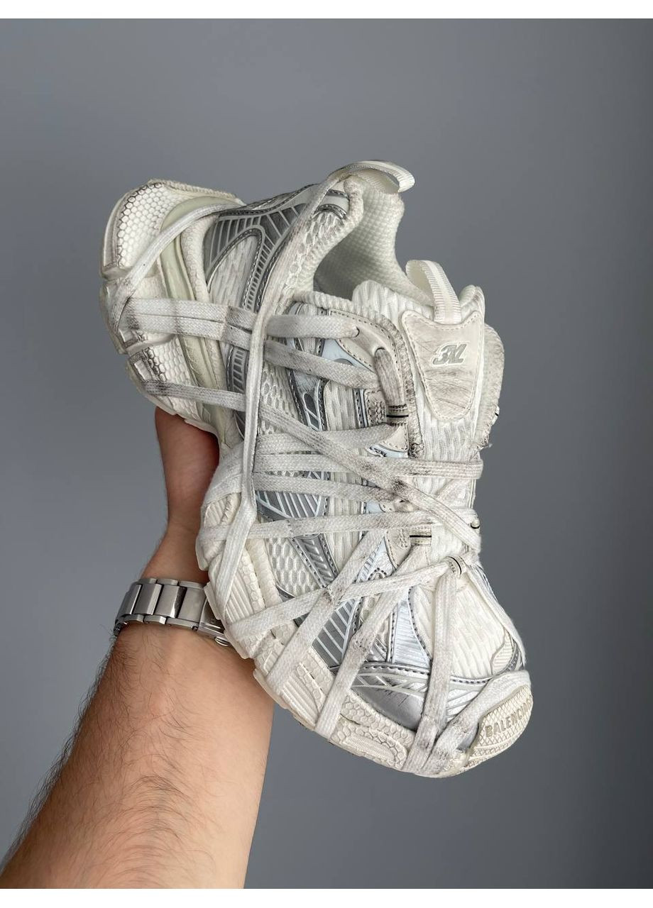 Кроссовки женские Balenciaga 3XL Extreme Lace White Silver | Баленциага 3XL Экстрим белые No Brand белые демисезоны (354700429)