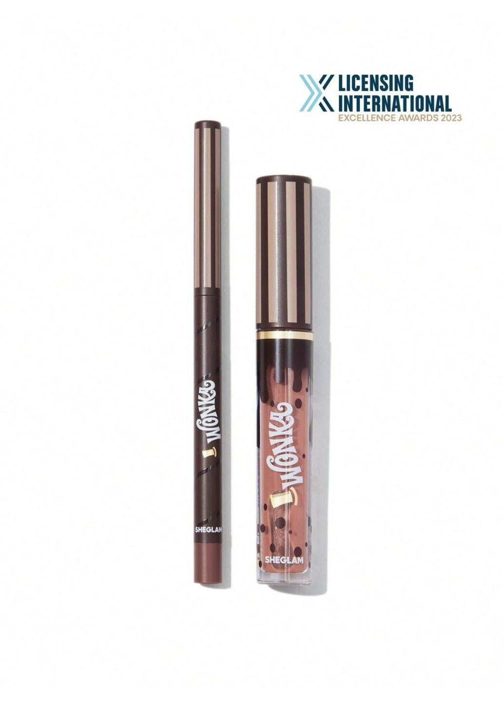 Набір для губ (блиск+ олівець для губ) Willy Wonka Cocoa Kiss Lip Duo 2.7мл+0.25г Brownie Bite Sheglam (317318526)