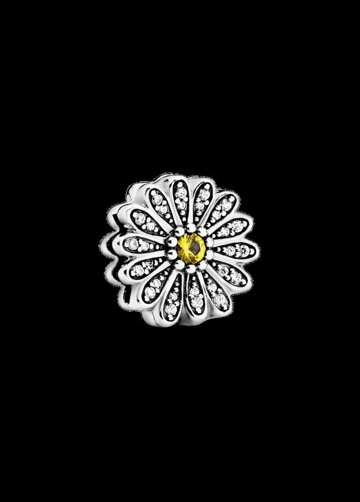 Срібна намистина Пандора "Блискуча маргаритка" 798766C01 Pandora (334887123)