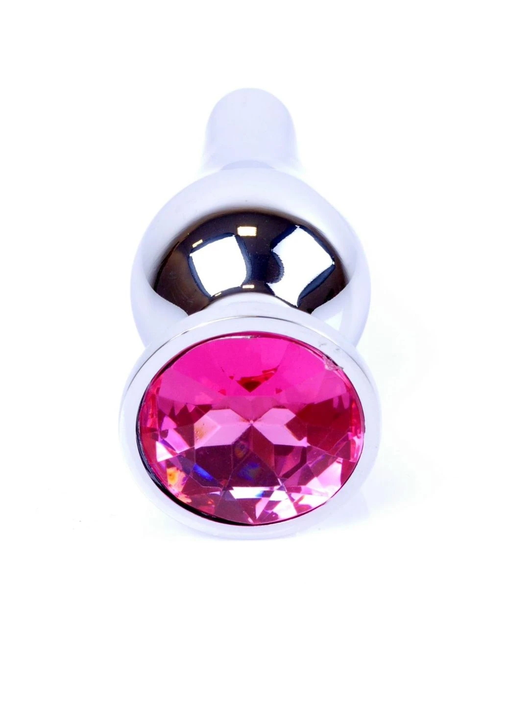 Анальная пробка Jewellery Silver Long Plug Pink d -3 см, M BOYS of TOYS (395803812)