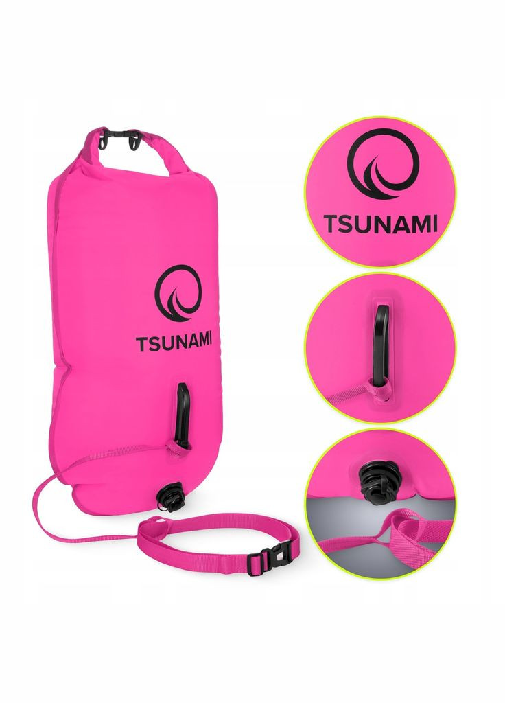 Буй для плавання надувний 2 в 1 Pink () TSUNAMI P-5907739314031 (275333921)