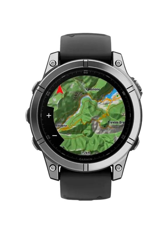 Смарт-часы Fenix E 47mm Stainless Steel with Black Silicone Band (010-03025-00) Garmin (323086038)