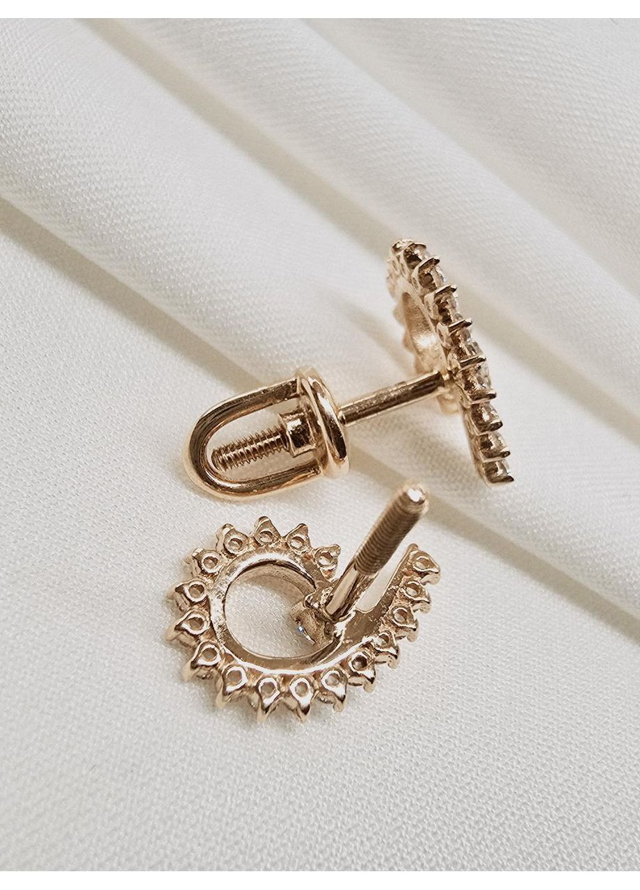 Золотые серьги с фианитами SOVA 2108887101-1с SOVA jewelry house (354700173)