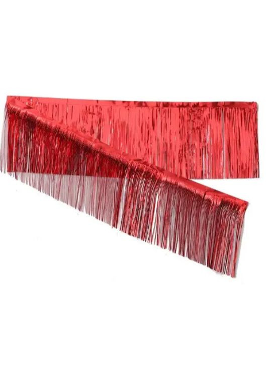 Гирлянда с дождика 200 см на 30 см красный Jannet Дощик (316680243)