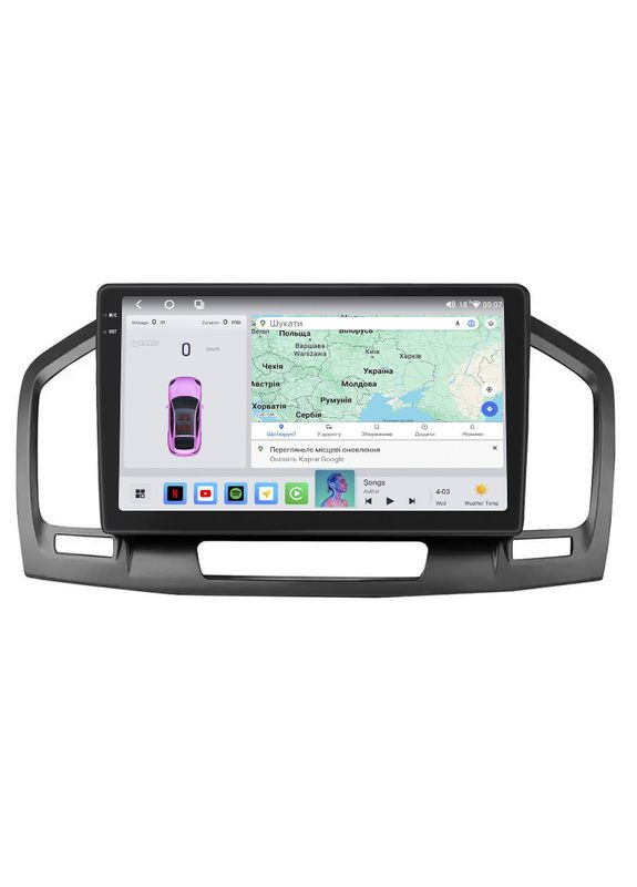 Штатная магнитола для Opel Insignia I 2008-2013 экран 9" 4/64 QLED CarPlay 4G Wi-Fi GPS 360 Prime 5шт Lesko (336203308)