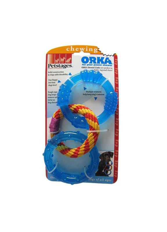 Іграшка для собак "Орка кільця для зубів" Orka Dental Links 3хØ10 см (0871864002390) Petstages (336182720)