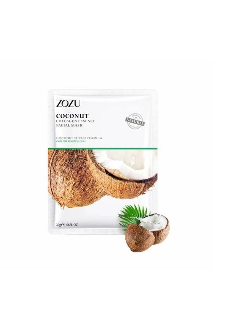 Тканинна маска для обличчя з екстрактом кокоса 30 г ZOZU (294205868)