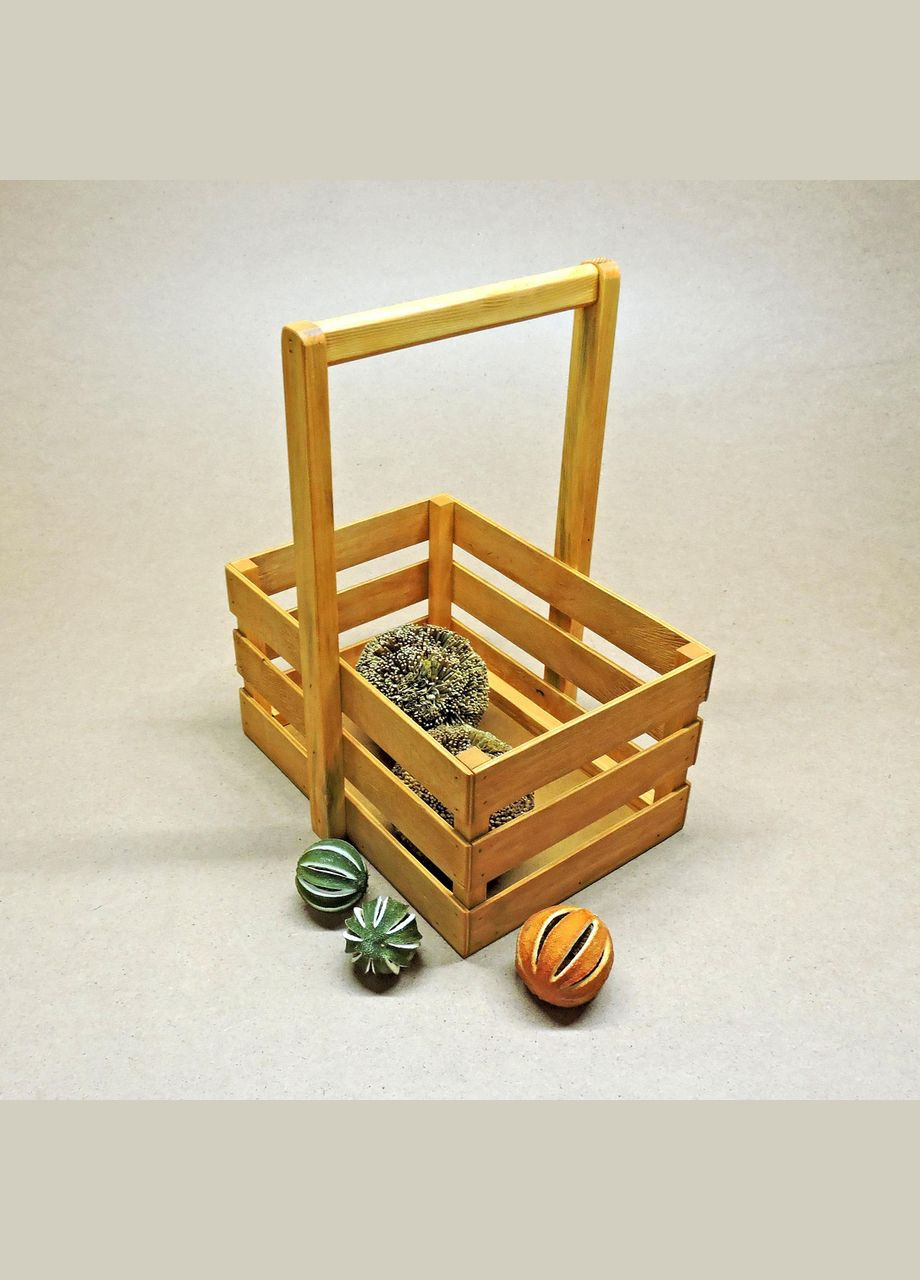 Подарочная корзинка из дерева Шелли 18х30 карри (ПДК-0022303) No Brand (328911046)