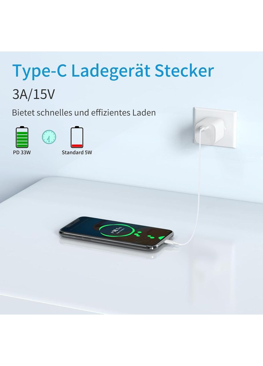 Зарядное устройство USB-C 33W PD3.0, набор 2 шт, блок питания для быстрой зарядки, адаптер в розетку SURNICE No Brand (359380439)