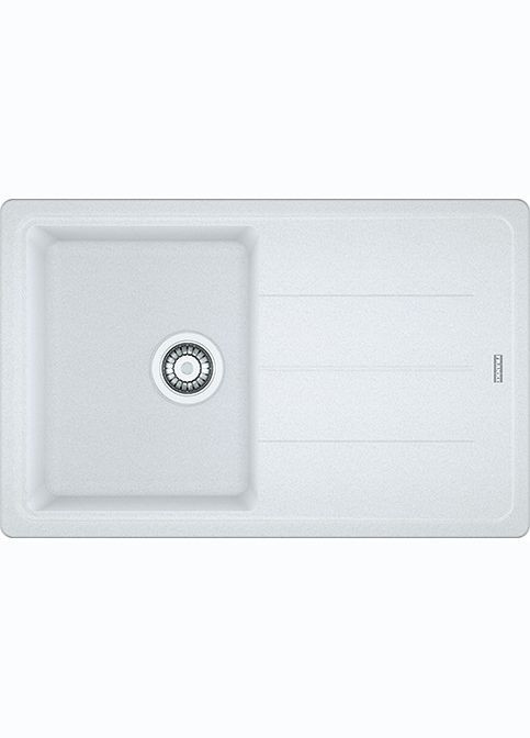 Мойка кухонная Basis, фрагранит, прямоугольник, с крылом, 780х500х200мм, чаша 1, накладная, BFG 611-78, белый FRANKE (314932081)