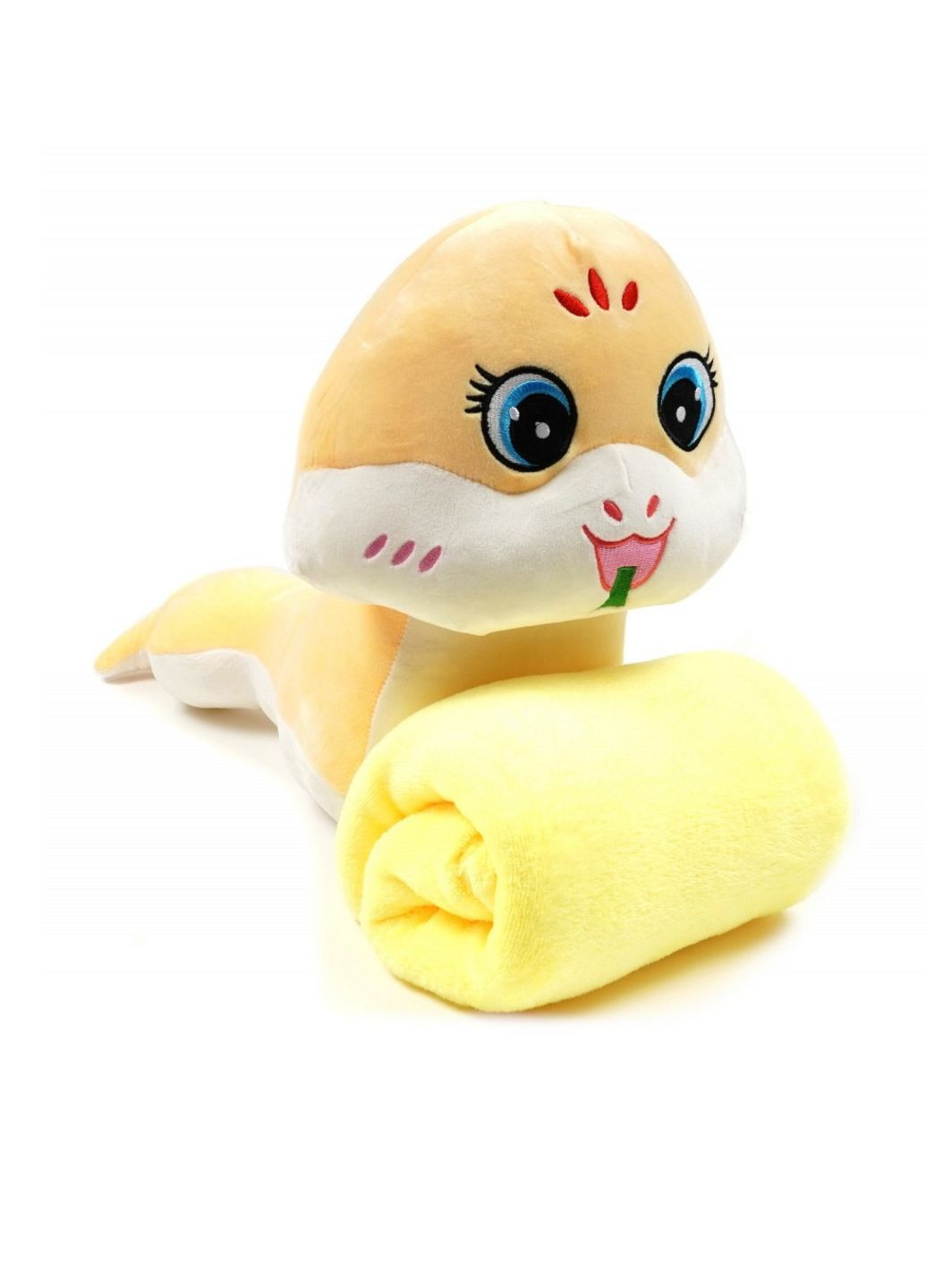 Плед подушка игрушка 3в1 62cm Желтая More Змейка (315347818)