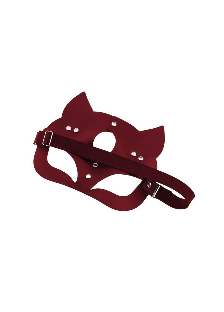 Червона еротична маска кішки для обличчя жіноча з металевим заклепками БДСМ China (317747751)