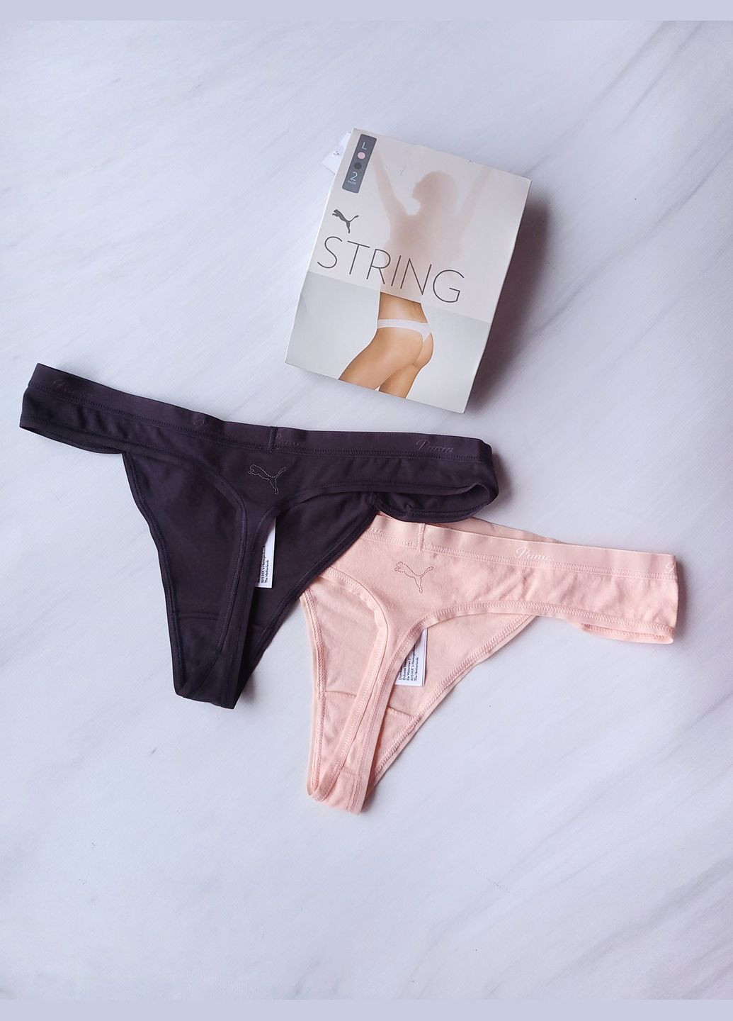 Набір трусиків 2 шт стрінги Women String у коробці Puma (300078993)