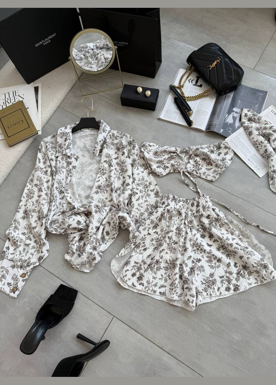 Костюм з натурального штапелю 4в1 No Brand (346331555)