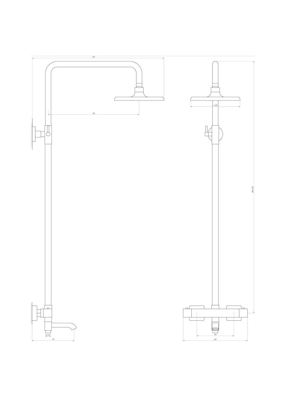 Душевая система Termostatic R GLA-0041T-BB Globus Lux (392917786)
