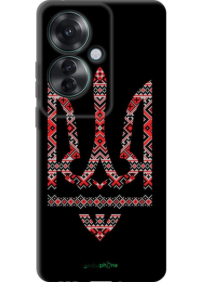 Чехол на Oppo Reno11 F Герб - вышиванка на черном фоне "1196b-3671-70447" Endorphone (392849617)