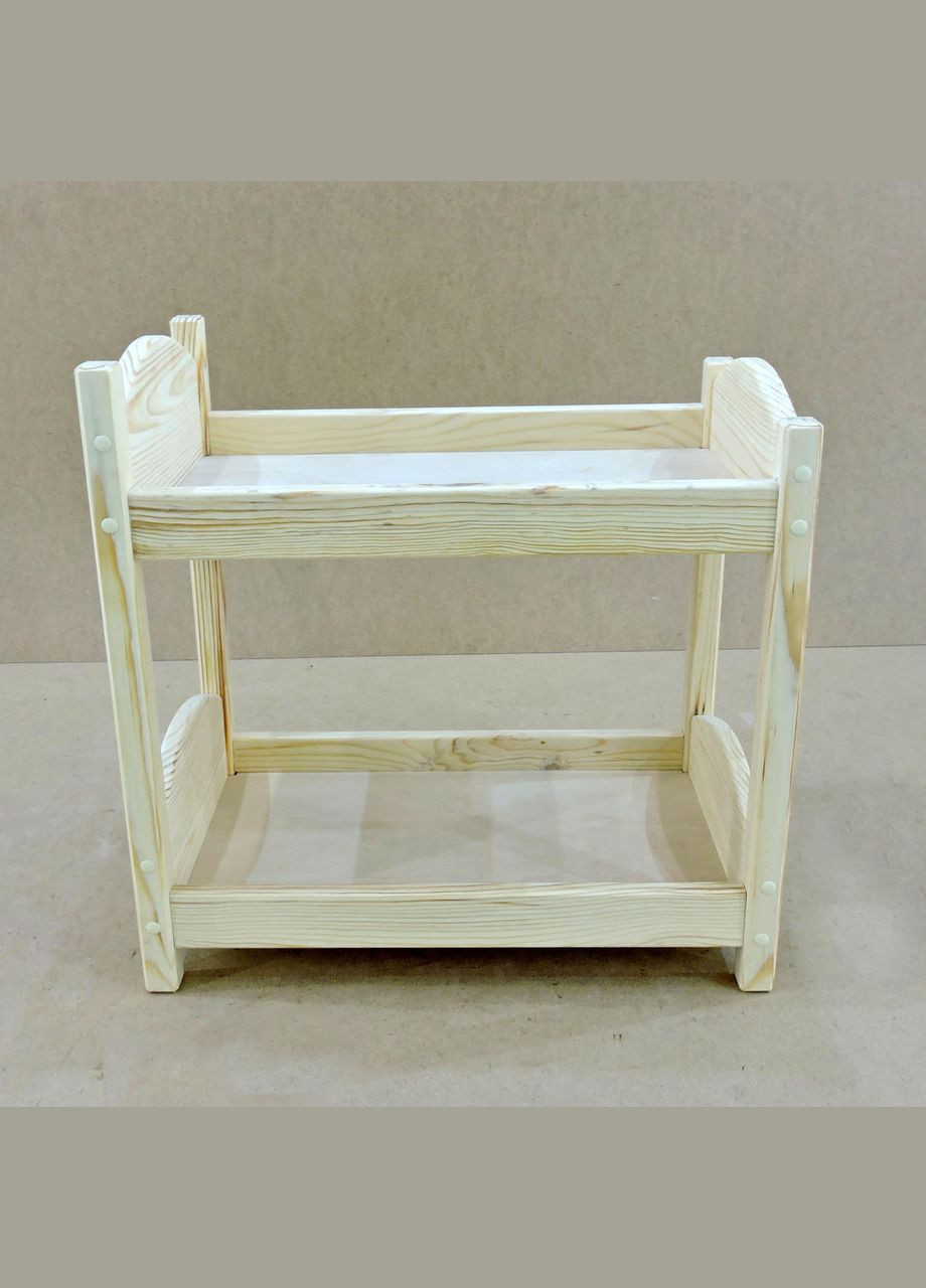 Кровать для кукол из дерева Жизель бланже (КРТ-001301) No Brand (328605704)