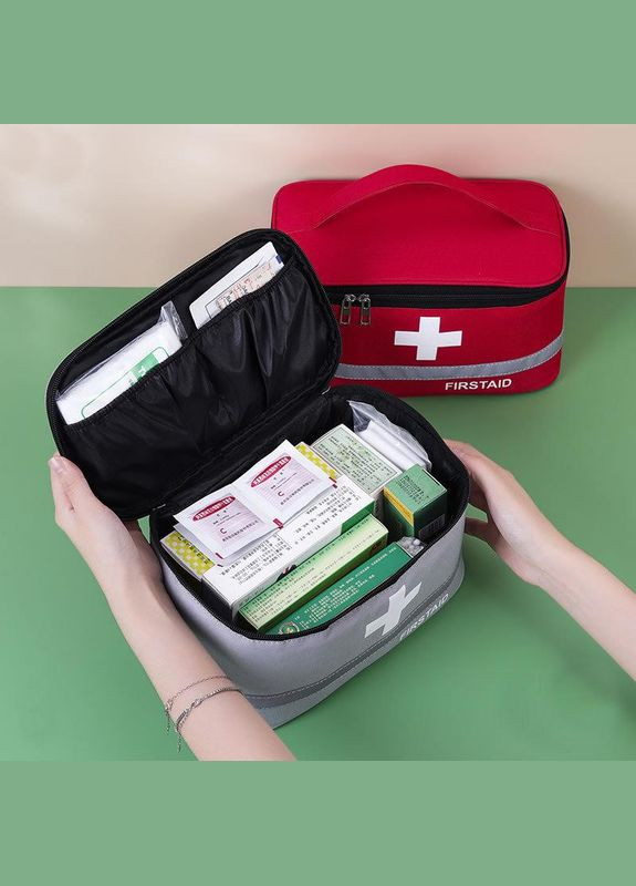 Аптечка, сумка-органайзер для медикаментів Сіра ( код: IBH046S ) No Brand (331902290)