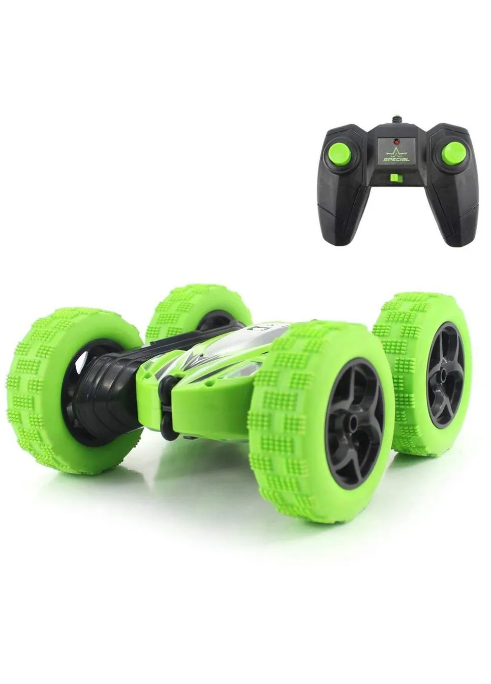 Машинка перевертыш вездеход трюковая на радиоуправлении Ydjia Stunt Car D828 Green Kronos (394129683)