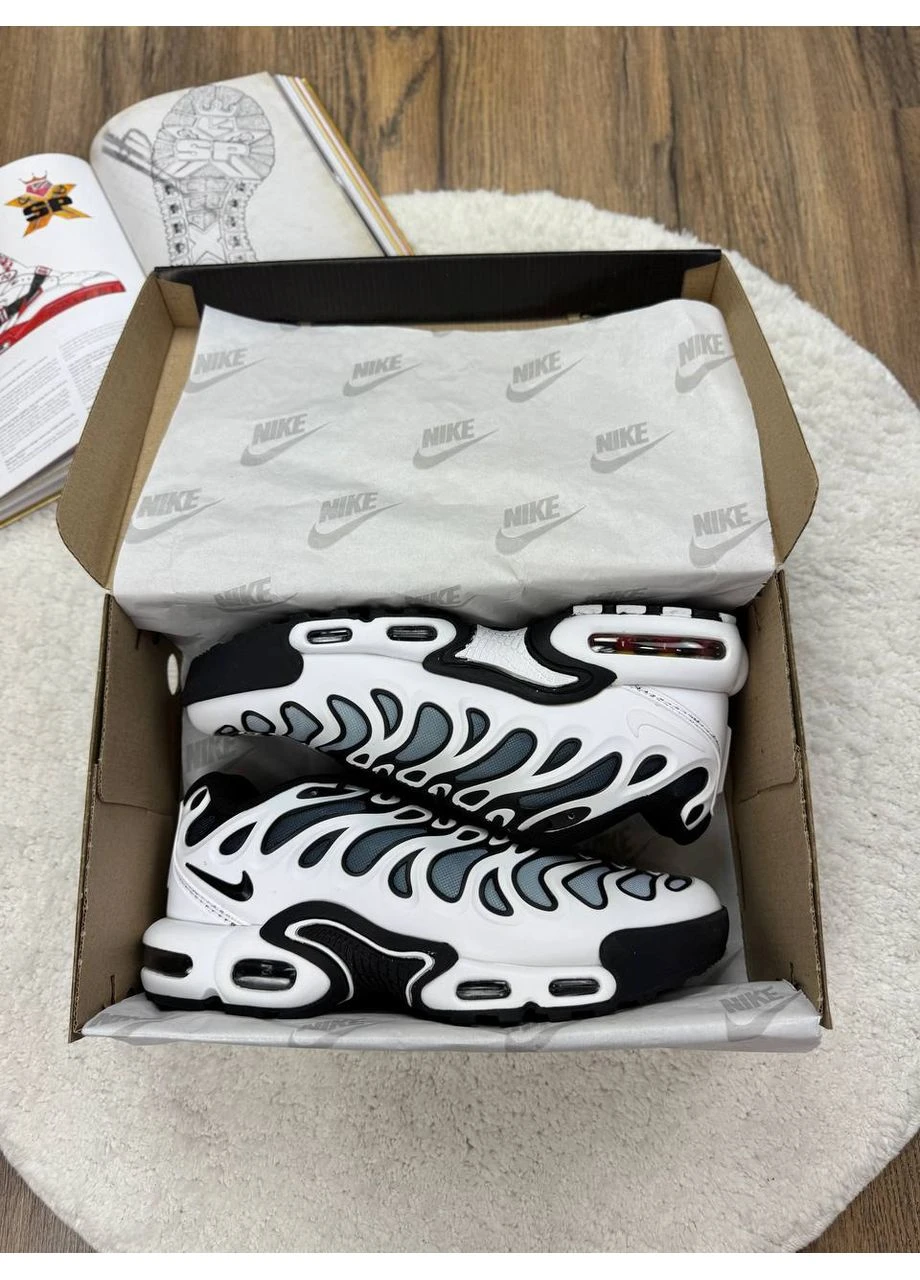 Білі літні кросівки nike air max plus drift white-black найк аір макс плюс No Brand