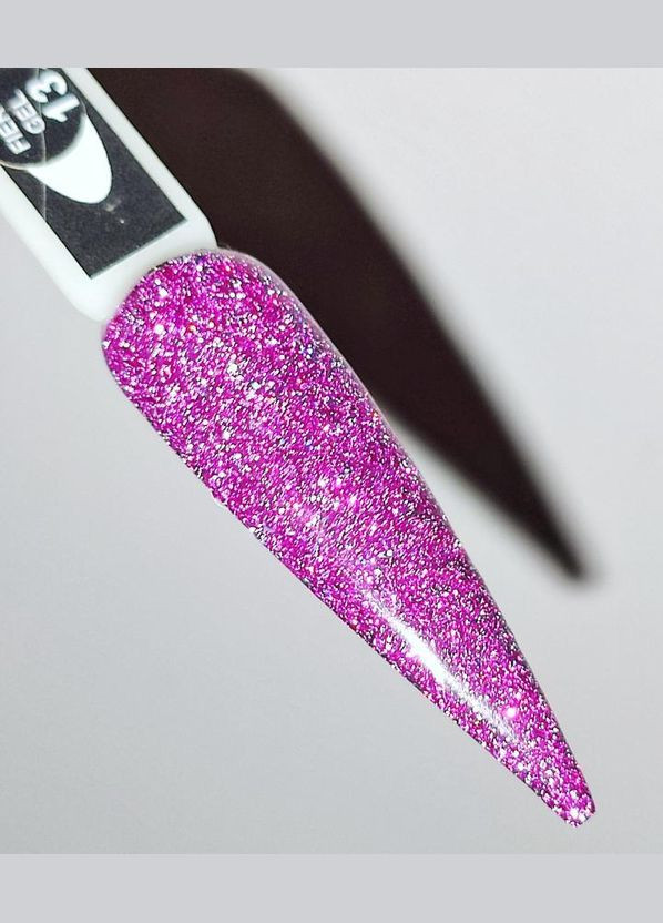 Гель-лак Fiery Gel №14 (голографічно ніжно-рожевий, світловідбиваючий) 8 мл Гель-лаки Saga (342376354)