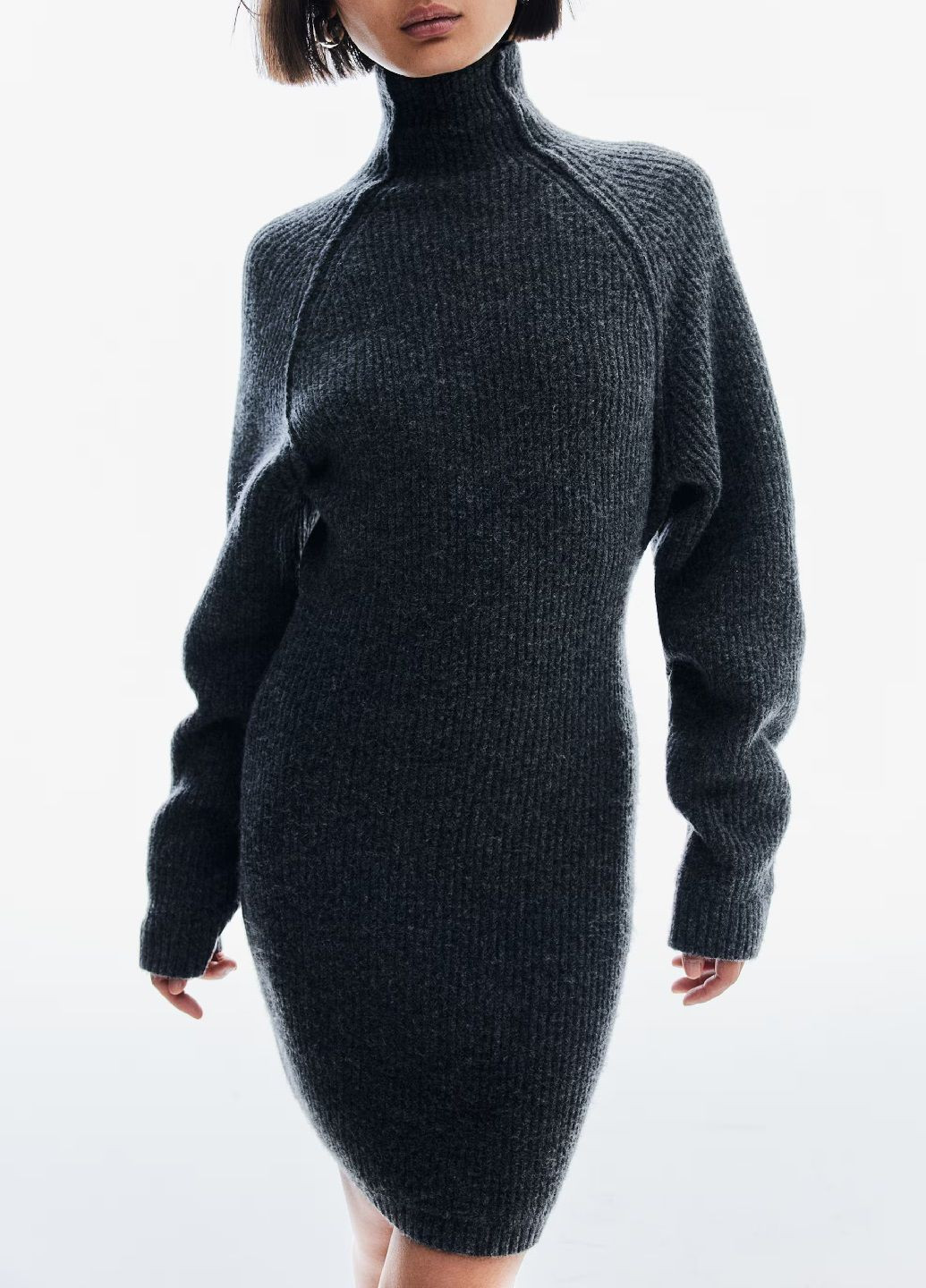 Темно-серое повседневный платье H&M однотонное