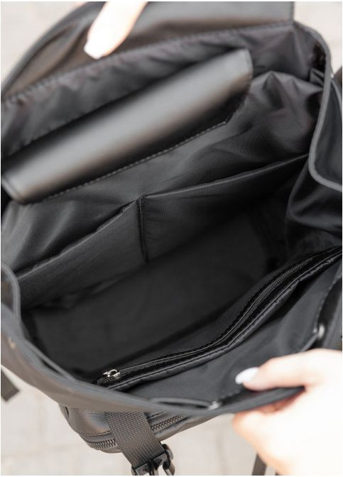 Женский рюкзак роллтоп с карманом под ноутбук Черный (6210281346) Sambag (360965737)