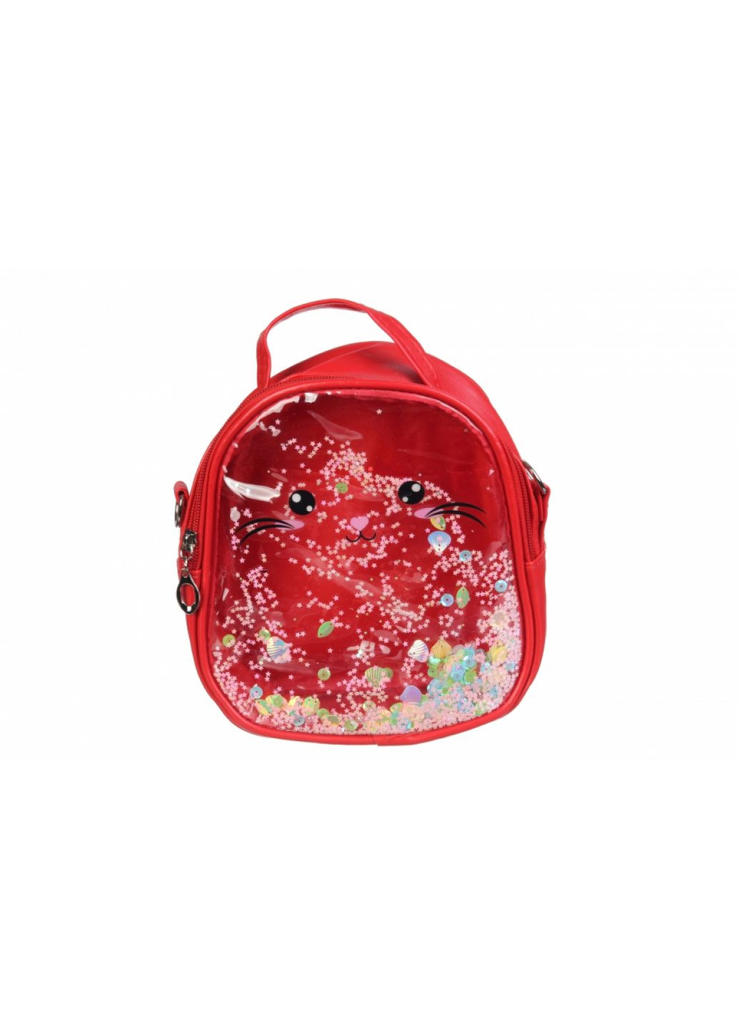 Дитячий рюкзак Котик червоний для дівчинки сумка для іграшок до школи та прогулянки ProDobro (365441110)