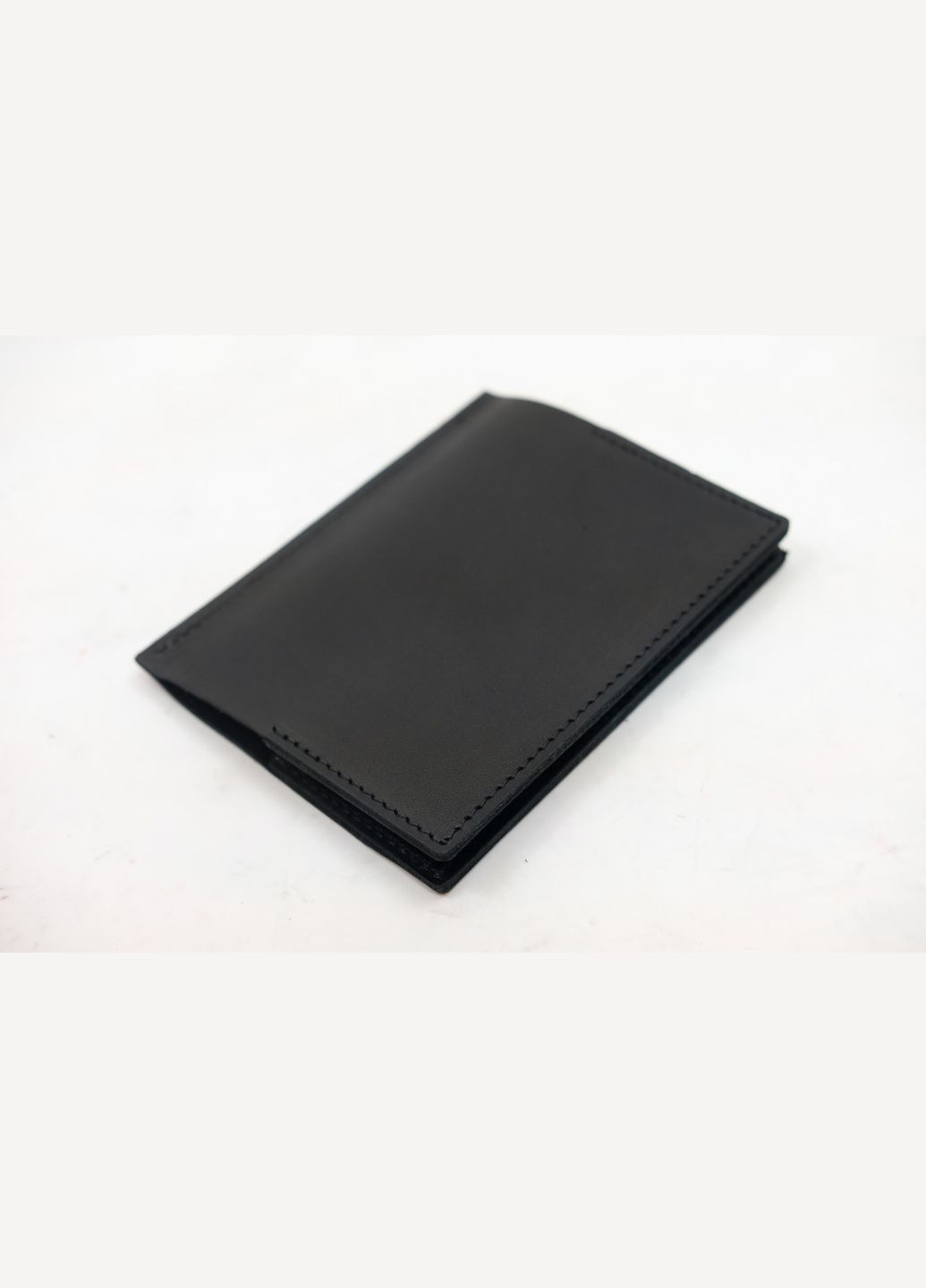 Кожаная обложка для документов Модель №17, натуральная кожа итальянский Краст, цвет Черный Berty (299397107)