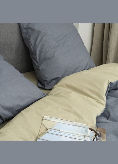 Постільна білизна Isleep ранфорс із простирадлом на гумці (160*200) - 24335 двоспальна Viluta (331289817)