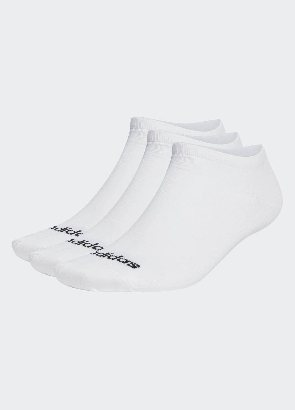 Білі три пари шкарпеток thin linear low-cut socks adidas логотипи (315827250)
