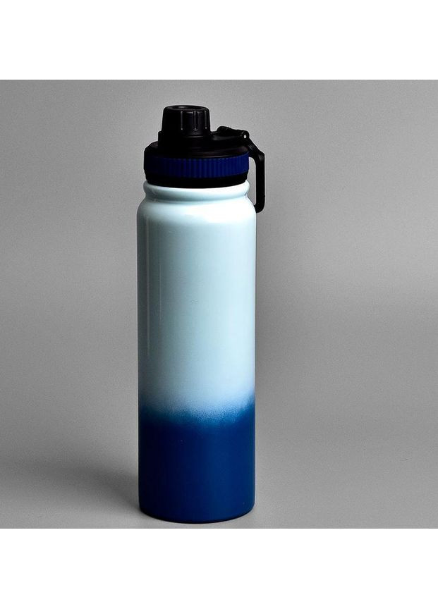 Спортивна термопляшка 800 мл з нержавіючої сталі, вакуумна Blue Gradient Stenson (359404522)