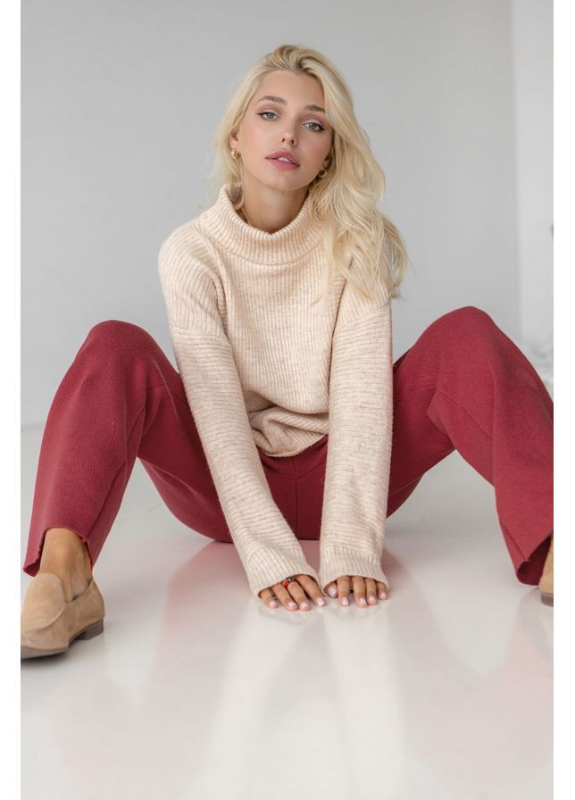 Брюки прямого кроя 2082 Красный Triko Bakh (368650823)