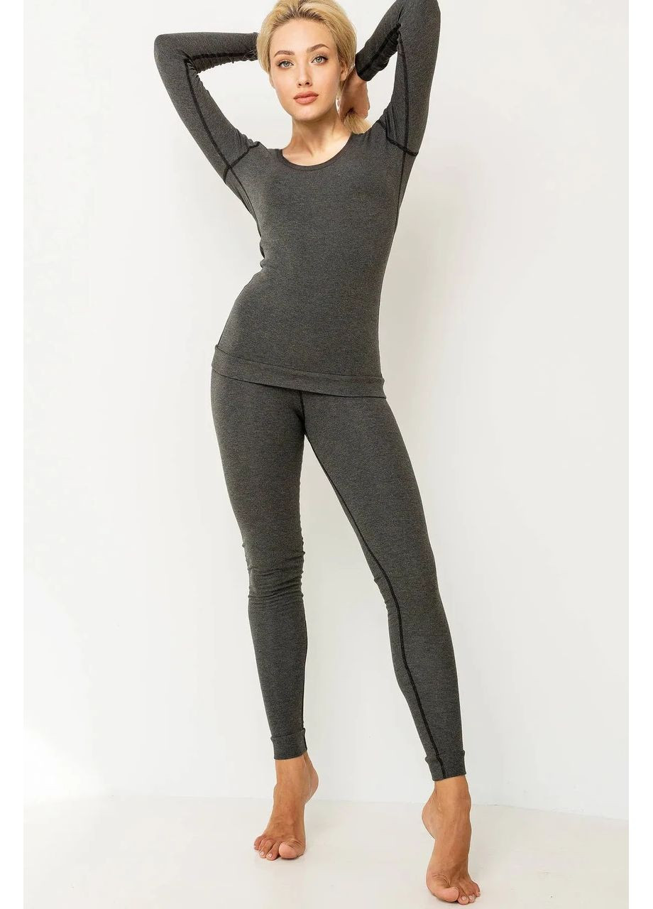 Комплект жіночої термобілизни з бавовни серії X-ICE внутрішнє начісування сірий S TOTALFIT (363968352)